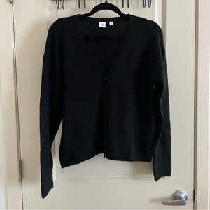 Gap black button up cardigan